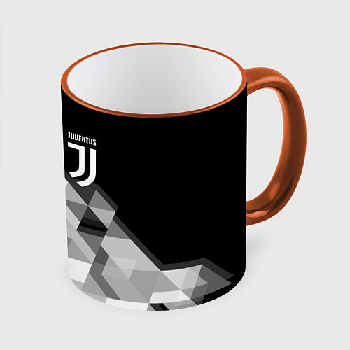 Кружка цветная JUVENTUS / 3D-Оранжевый кант – фото 1