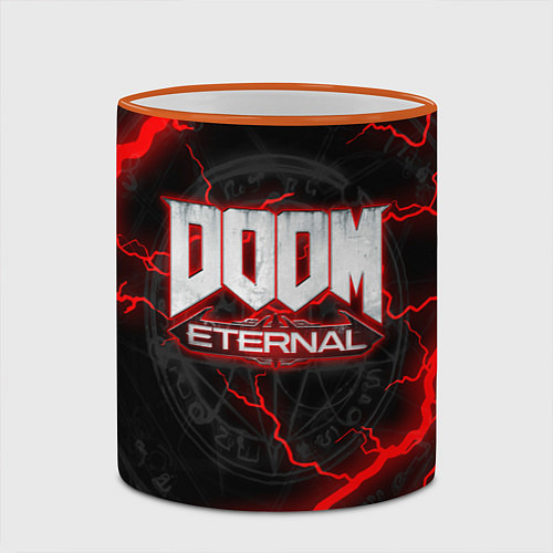 Кружка цветная DOOM ETERNAL / 3D-Оранжевый кант – фото 2