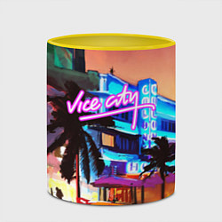 Кружка 3D GTA: VICE CITY, цвет: 3D-белый + желтый — фото 2