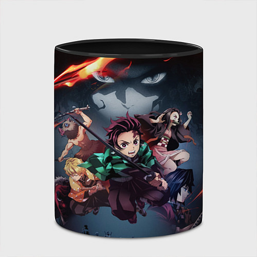 Кружка цветная KIMETSU NO YAIBA / 3D-Белый + черный – фото 2