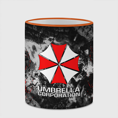 Кружка цветная UMBRELLA CORP / 3D-Оранжевый кант – фото 2