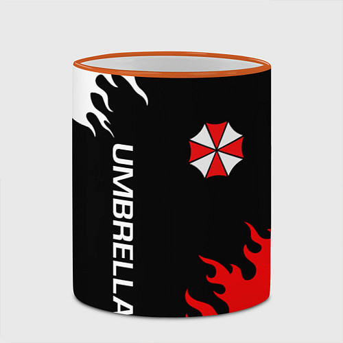 Кружка цветная UMBRELLA CORP / 3D-Оранжевый кант – фото 2