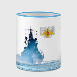 Кружка 3D ВМФ, цвет: 3D-небесно-голубой кант — фото 2