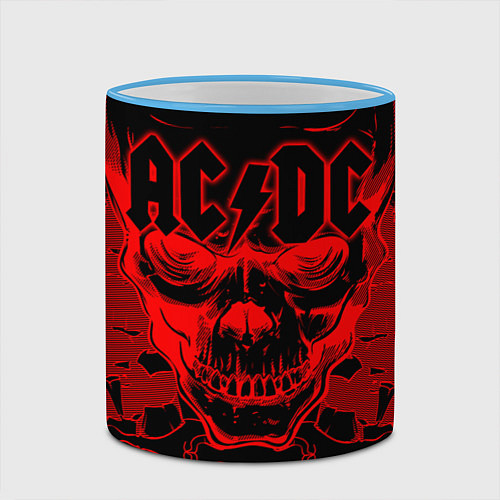 Кружка цветная ACDC / 3D-Небесно-голубой кант – фото 2