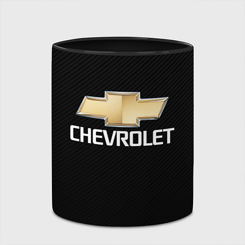 Кружка цветная CHEVROLET / 3D-Белый + черный – фото 2