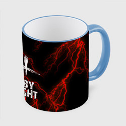 Кружка 3D Dead by Daylight, цвет: 3D-небесно-голубой кант