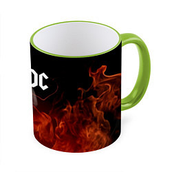 Кружка 3D AC DC, цвет: 3D-светло-зеленый кант