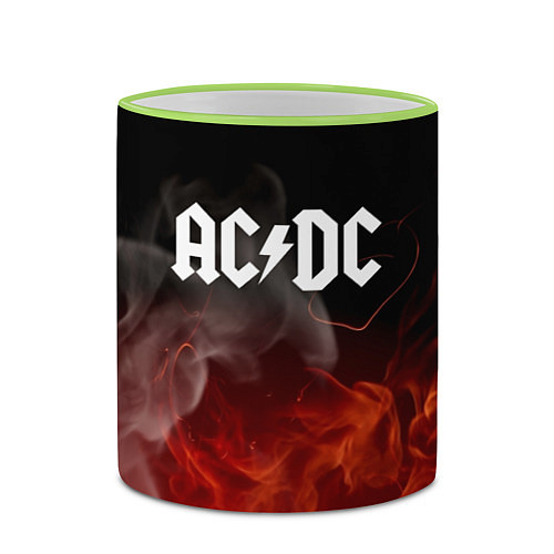 Кружка цветная AC DC / 3D-Светло-зеленый кант – фото 2