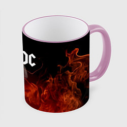 Кружка 3D AC DC, цвет: 3D-розовый кант