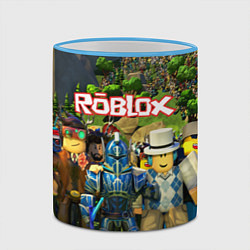 Кружка 3D ROBLOX, цвет: 3D-небесно-голубой кант — фото 2