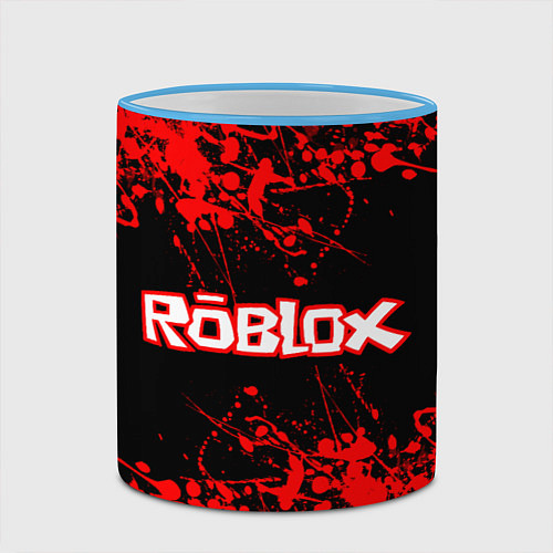 Кружка цветная Roblox / 3D-Небесно-голубой кант – фото 2