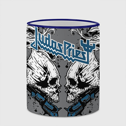 Кружка цветная Judas Priest / 3D-Синий кант – фото 2
