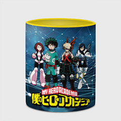 Кружка 3D Моя геройская академия, цвет: 3D-белый + желтый — фото 2