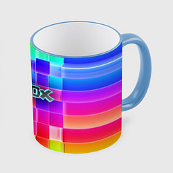 Кружка 3D Роблокс, цвет: 3D-небесно-голубой кант