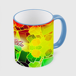 Кружка 3D Роблокс, цвет: 3D-небесно-голубой кант