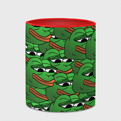 Кружка 3D Pepe The Frog, цвет: 3D-белый + красный — фото 2