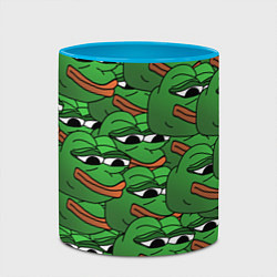 Кружка 3D Pepe The Frog, цвет: 3D-белый + небесно-голубой — фото 2