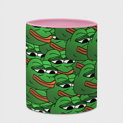 Кружка 3D Pepe The Frog, цвет: 3D-белый + розовый — фото 2