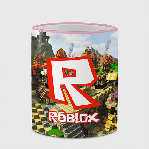 Кружка цветная ROBLOX / 3D-Розовый кант – фото 2