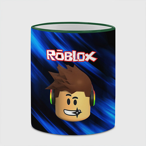 Кружка цветная ROBLOX / 3D-Зеленый кант – фото 2