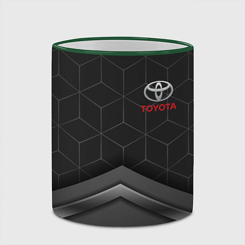 Кружка цветная TOYOTA / 3D-Зеленый кант – фото 2