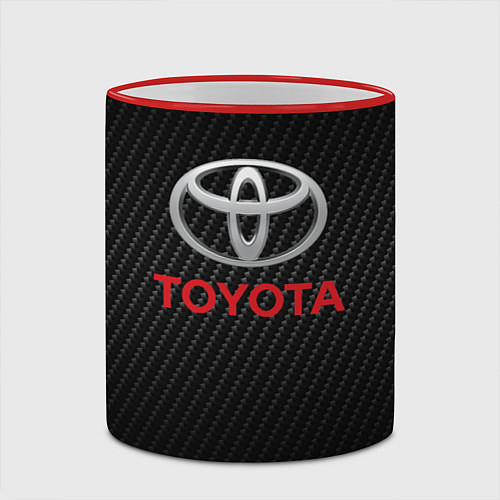 Кружка цветная TOYOTA / 3D-Красный кант – фото 2