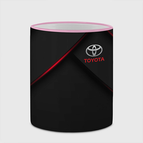 Кружка цветная TOYOTA / 3D-Розовый кант – фото 2