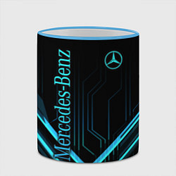 Кружка 3D Mercedes-Benz, цвет: 3D-небесно-голубой кант — фото 2