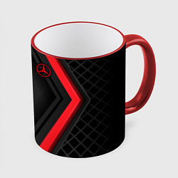 Кружка 3D Mercedes-Benz, цвет: 3D-красный кант