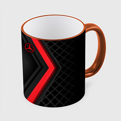 Кружка 3D Mercedes-Benz, цвет: 3D-оранжевый кант