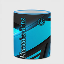 Кружка 3D Mercedes-Benz, цвет: 3D-небесно-голубой кант — фото 2