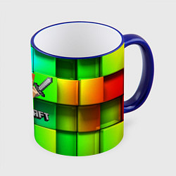Кружка 3D MINECRAFT, цвет: 3D-синий кант