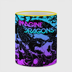 Кружка 3D Imagine Dragons, цвет: 3D-желтый кант — фото 2