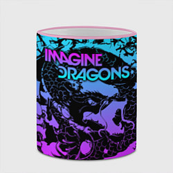 Кружка 3D Imagine Dragons, цвет: 3D-розовый кант — фото 2