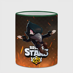 Кружка 3D Brawl Stars Crow Ворон, цвет: 3D-зеленый кант — фото 2