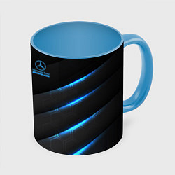 Кружка 3D Mercedes-AMG, цвет: 3D-белый + небесно-голубой