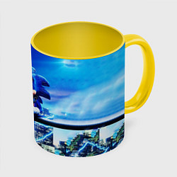 Кружка 3D SONIC, цвет: 3D-белый + желтый
