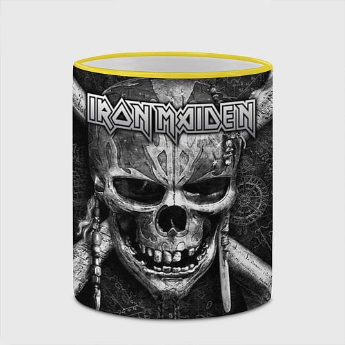 Кружка цветная Iron Maiden / 3D-Желтый кант – фото 2