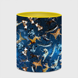 Кружка 3D Космические коты, цвет: 3D-белый + желтый — фото 2