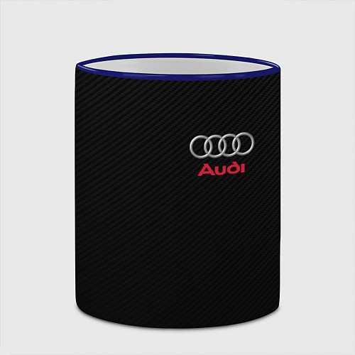 Кружка цветная AUDI / 3D-Синий кант – фото 2