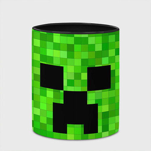 Кружка цветная MINECRAFT / 3D-Белый + черный – фото 2