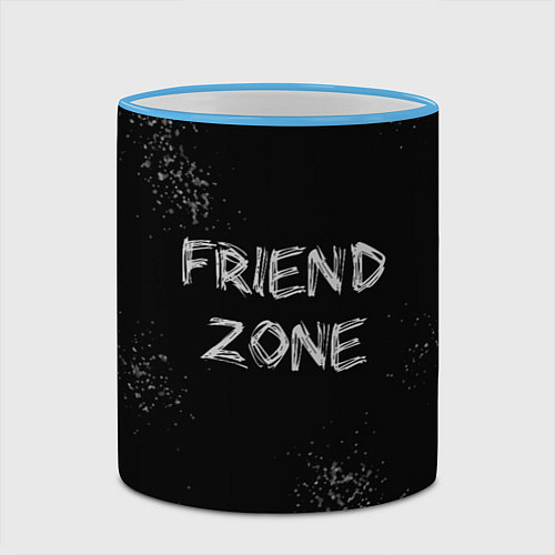 Кружка цветная FRIEND ZONE / 3D-Небесно-голубой кант – фото 2