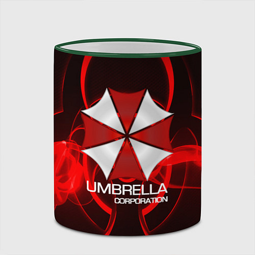 Кружка цветная Umbrella Corp / 3D-Зеленый кант – фото 2