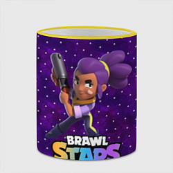 Кружка 3D Brawl stars Шелли, цвет: 3D-желтый кант — фото 2