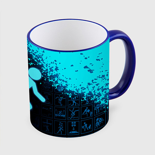 Кружка цветная PORTAL / 3D-Синий кант – фото 1