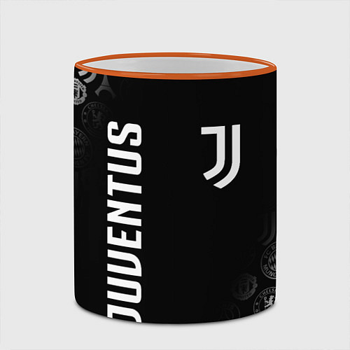 Кружка цветная JUVENTUS / 3D-Оранжевый кант – фото 2