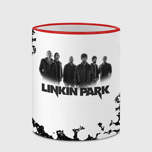 Кружка цветная LINKIN PARKспина / 3D-Красный кант – фото 2