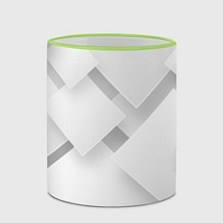 Кружка 3D Геометрическая Абстракция, цвет: 3D-светло-зеленый кант — фото 2