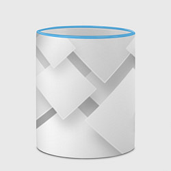 Кружка 3D Геометрическая Абстракция, цвет: 3D-небесно-голубой кант — фото 2
