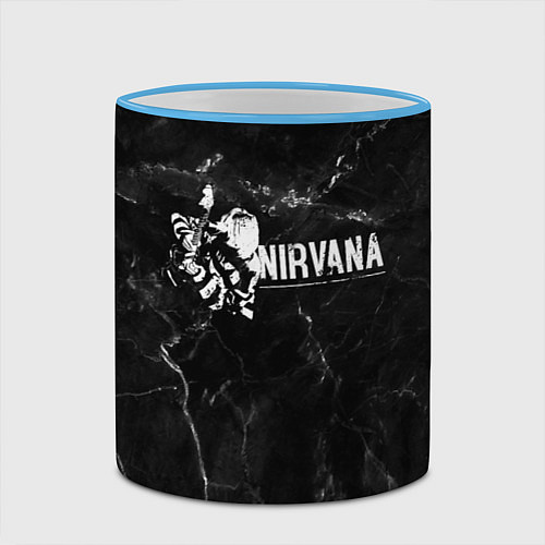 Кружка цветная NIRVANA / 3D-Небесно-голубой кант – фото 2